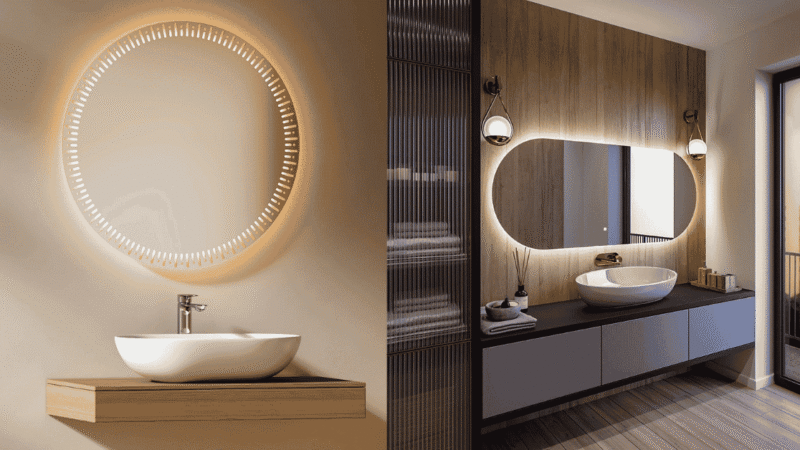 Badezimmer Spiegel: Größe, Licht und Montage