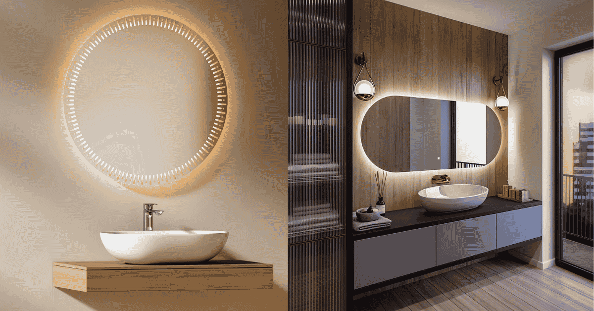 Badezimmer Spiegel: Größe, Licht und Montage