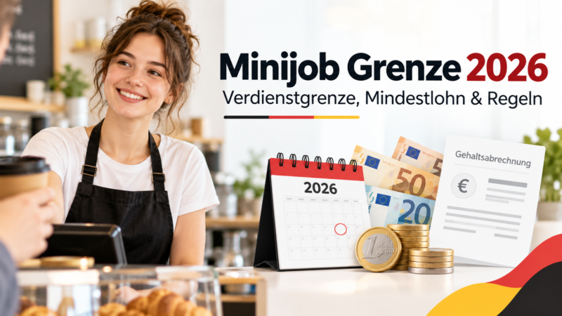Minijob Grenze 2026: Verdienstgrenze, Mindestlohn & Regeln im Überblick